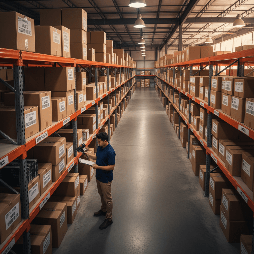 Organized warehouse inventory and product quality check